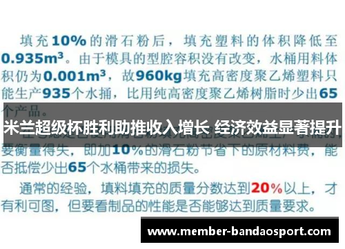 米兰超级杯胜利助推收入增长 经济效益显著提升