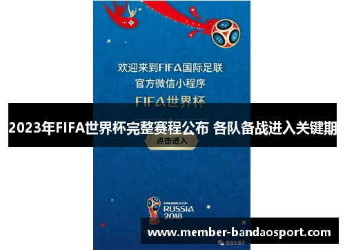 2023年FIFA世界杯完整赛程公布 各队备战进入关键期 2023年FIFA世界杯完整赛程公布 各队备战进入关键期