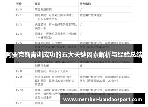 阿贾克斯青训成功的五大关键因素解析与经验总结
