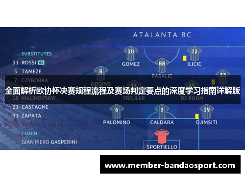 全面解析欧协杯决赛规程流程及赛场判定要点的深度学习指南详解版